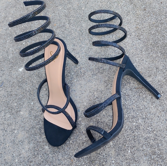 Galaxy Crystal Embedded Wrap-around Heels - Picture 5 of 5